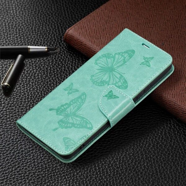 Чехол-книжка с рисунком UniCase Butterfly Pattern для Xiaomi Redmi Note 10 Pro - Green - изображение 5