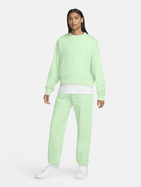 nike women sportswear essential crewneck cucumber calm white