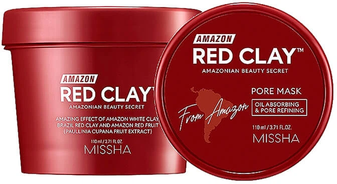Maska nawilżająca do twarzy Missha Pore Amazon Red Clay 110 ml (8809643534987) - obraz 2