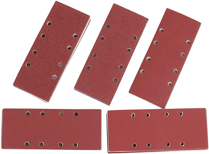 Набор шлифовальной бумаги S&R зерно 40/60/80/120/240 на Velcro основе 93х230 мм 35 шт (232093035) - изображение 5