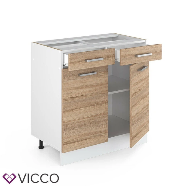 Нижняя кухонная тумба 2 ящика, Vicco 80х46, сонома – купить