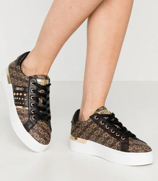 Женские кеды низкие Liu Jo Silvia 22 - Sneaker BF0087EX057S1804 41 Коричневые (800070139386) - изображение 6
