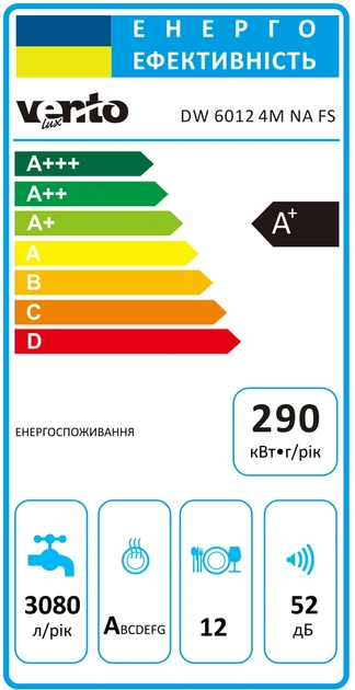 Посудомоечная машина VENTOLUX DW 6012 4M NA FS - изображение 8