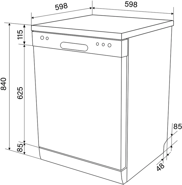 Посудомоечная машина VENTOLUX DW 6012 4M NA FS - изображение 9