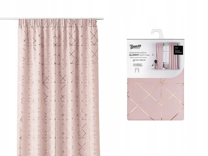 Дизайнерская портьера Glammy Room99 140 х 250 см (Z/T/Glammy) Dusty Pink - Фото 2 Дизайнерская портьера Glammy Room99 140 х 250 см (Z/T/Glammy) Dusty Pink - изображение 2