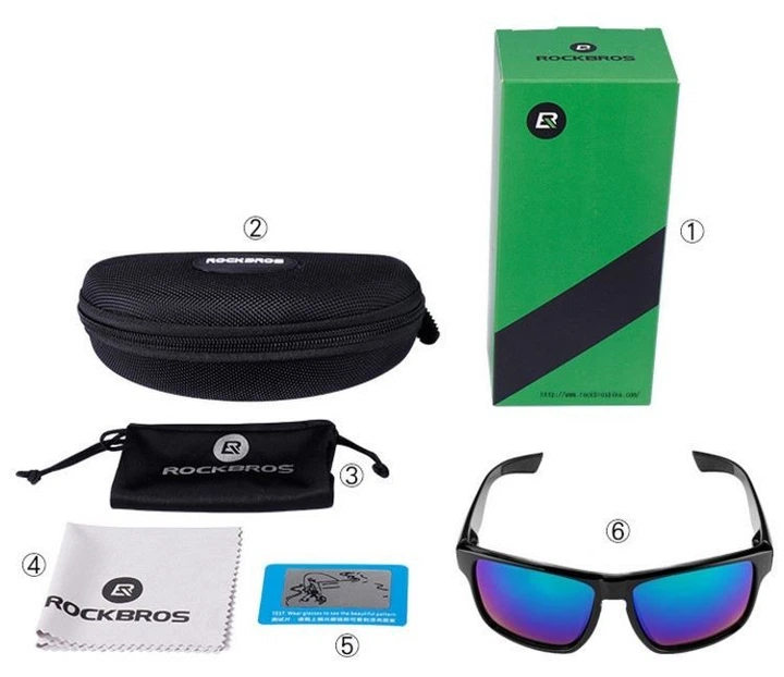 Спортивные очки RockBros Original Polarized 10076 UV400 Черный - изображение 3