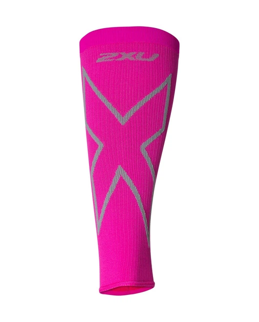 Компрессионные гетры 2XU, X Compression Calf Sleeves, S, розовый/светло-серый - изображение 2