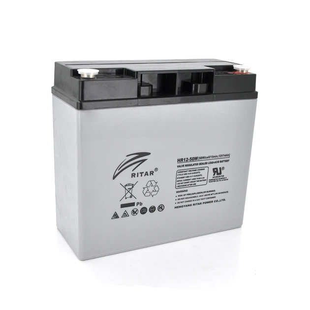 Аккумуляторная батарея AGM RITAR HR1250W 12V 14.0Ah ( 181 х 77 х 167 ) 4.30kg - Фото 1 Аккумуляторная батарея AGM RITAR HR1250W 12V 14.0Ah ( 181 х 77 х 167 ) 4.30kg - изображение 1