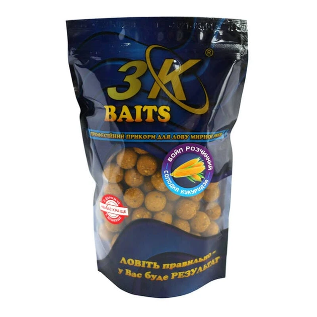 Бойл 3KBaits растворимый пылящий Сладкая кукуруза 16мм 400г (3KB1252) - Фото 1 Бойл 3KBaits растворимый пылящий Сладкая кукуруза 16мм 400г (3KB1252) - изображение 1