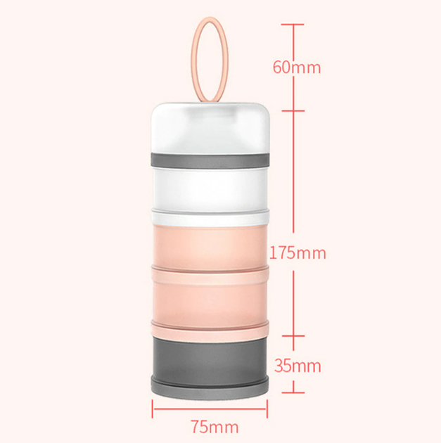 Контейнер для зберігання дитячих сумішей Cloudy Pink, Belove - Фото 3 Контейнер для зберігання дитячих сумішей Cloudy Pink, Belove - зображення 3