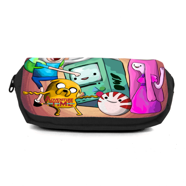 Школьный пенал Время приключений органайзер универсальный (Adventure time-001-8-black) черный - Фото 1 Школьный пенал Время приключений органайзер универсальный (Adventure time-001-8-black) черный - изображение 1