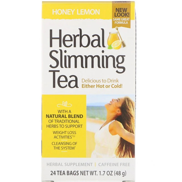 Чай 21st Century Herbal Slimming Tea 24 пакети Мед - Лимон - зображення 1