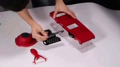 Безопасный мультислайсер для шинковки овощей и фруктов Mandoline Slicer с контейнером 6 in 1 - изображение 2