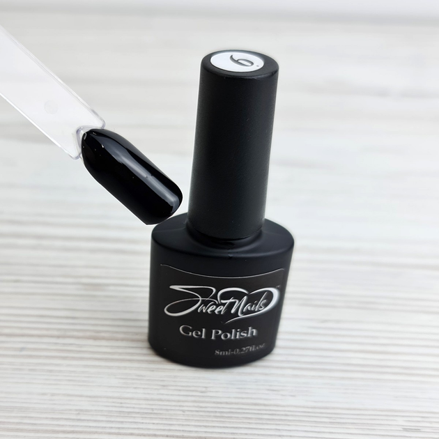 Гель лак для ногтей Sweet Nails черный №6 8мл – купить онлайн на ROZETKA