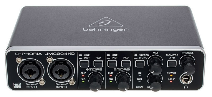 マッキー品　BehringerU-PHORIA UMC204HD Аудиоинтерфейс / звуковая карта Behringer U-Phoria UMC204HD