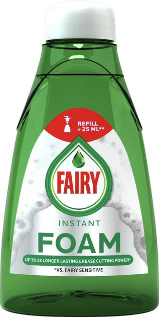 Средство для мытья посуды Fairy Активная пена сменный блок 375 мл (8006540089606) - Фото 1 Средство для мытья посуды Fairy Активная пена сменный блок 375 мл (8006540089606) - изображение 1