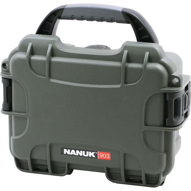 Водонепроницаемый пластиковый кейс с пеной Nanuk Case 903 With Foam Olive (903-1006) - изображение 1