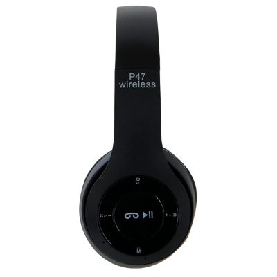 Беспроводные Bluetooth наушники P-47 с микрофоном, Bluetooth 4.1, MicroSD, FM радио, черные - изображение 5