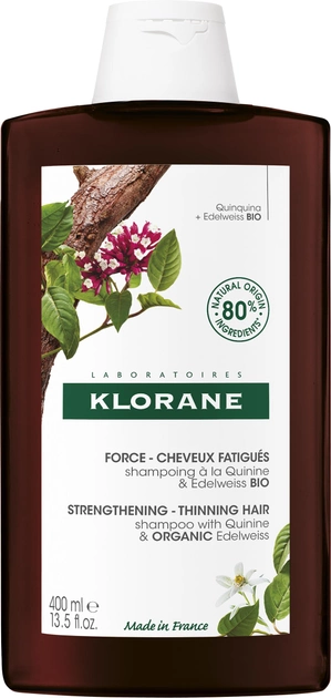 Акція на Зміцнювальний шампунь Klorane проти випадіння волосся з хініном і органічним едельвейсом 400 мл від Rozetka