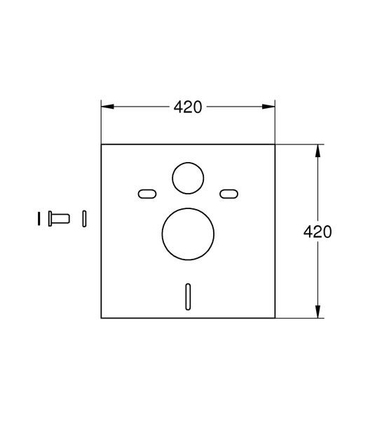 Инсталляция GROHE SOLIDO 5 в 1 39418000 с панелью Arena Cosmopolitan 38844000 хром + унитаз GROHE Bau Ceramic 39427000 + сиденье 39493000 Soft Close - изображение 12