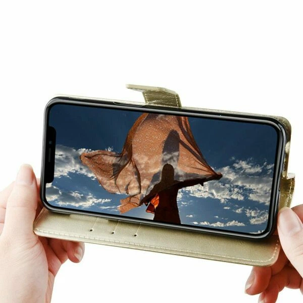 Класичний чохол-книжка Deexe Wallet Style для VIVO Y17 / Y15 - Gold - зображення 8