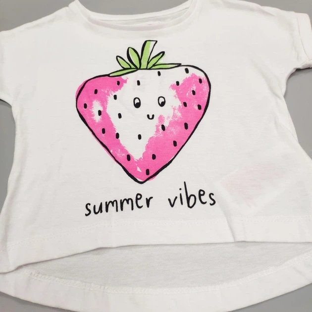 Футболка для дівчинки з коротким рукавом Minoti 2TTEE07 Summer Vibes 80р. Білий - Фото 2 Футболка для дівчинки з коротким рукавом Minoti 2TTEE07 Summer Vibes 80р. Білий - зображення 2