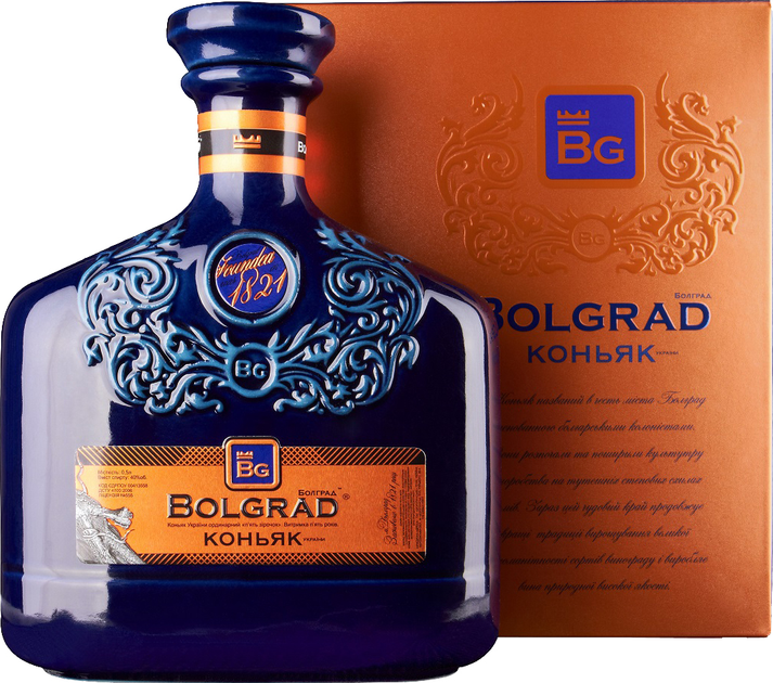 Бренди Bolgrad 5 звёзд Керамика 0.5 л 40% (4820013031169) - изображение 1