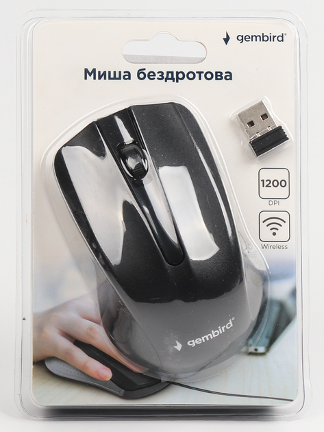 Мышь Gembird MUSW-101 Wireless Black - изображение 3