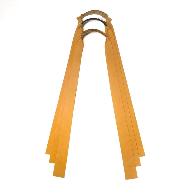 Комплект плоских резинок для рогатки Dext 3шт натуральный латекс желтая - изображение 2