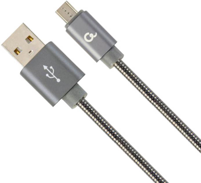 Фото - Кабель Cablexpert   Premium USB - microUSB 2 м Grey  (CC-USB2S-AMmBM-2M-BG)