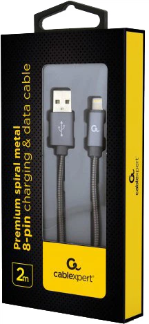 Kabel Cablexpert Premium USB - Apple Lightning 2 m Grey (8716309107969) - obraz 2