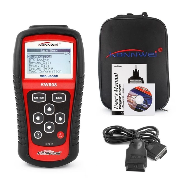 Автомобильный диагностический сканер Konnwei KW808 OBD II/EOBD - изображение 3