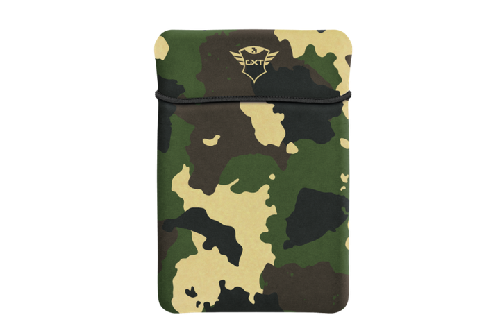 Двосторонній чохол для ноутбука Trust GXT 1244C Lido 17.3” Laptop Sleeve - black/jungle camo (23246) - Фото 2 Двосторонній чохол для ноутбука Trust GXT 1244C Lido 17.3” Laptop Sleeve - black/jungle camo (23246) - изображение 2