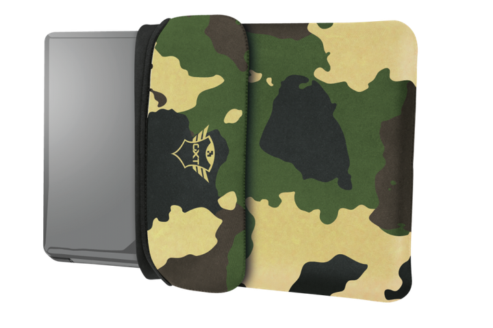 Двосторонній чохол для ноутбука Trust GXT 1244C Lido 17.3” Laptop Sleeve - black/jungle camo (23246) - Фото 6 Двосторонній чохол для ноутбука Trust GXT 1244C Lido 17.3” Laptop Sleeve - black/jungle camo (23246) - изображение 6