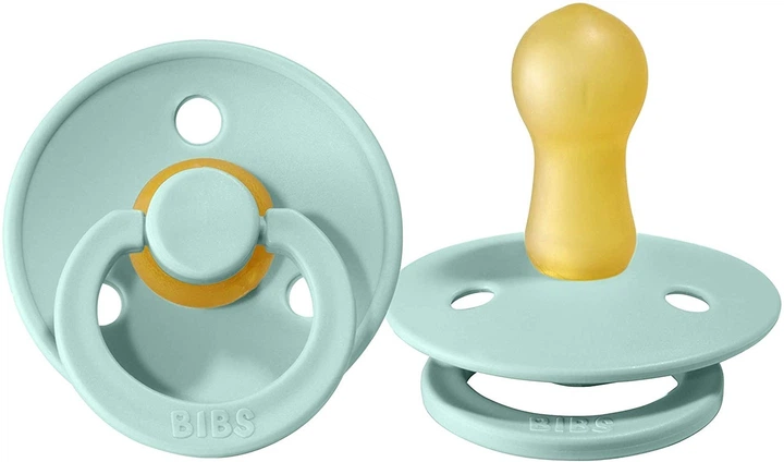 Пустушка BIBS Mint 6-18 міс кругла натуральний каучук - Фото 1 Пустушка BIBS Mint 6-18 міс кругла натуральний каучук - зображення 1