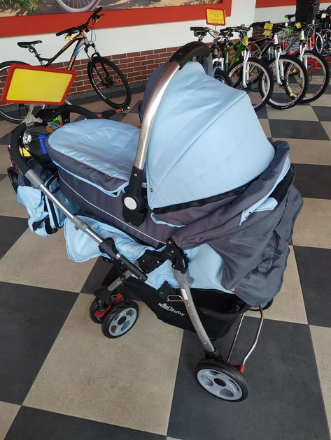 Універсальна коляска 2 в 1 NeoBaby NB704 блакитна - Фото 6 Універсальна коляска 2 в 1 NeoBaby NB704 блакитна - зображення 6