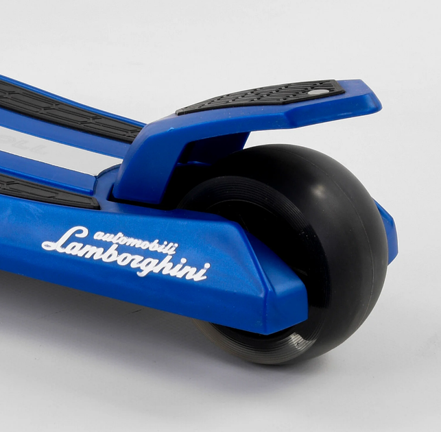 Самокат Lamborghini трехколесный складной алюминиевый руль, колеса PU со светом Blue/Black (101283) - изображение 9