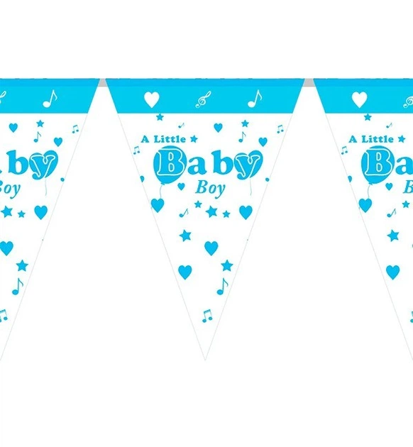 Паперова гірлянди з прапорців "Baby boy", довжина - 2 м. - Фото 1 Паперова гірлянди з прапорців "Baby boy", довжина - 2 м. - зображення 1