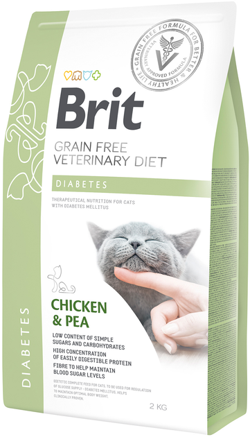 Сухой беззерновой корм Brit Veterinary Diet Diabetes для кошек при ...