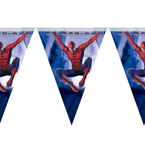 Паперова гірлянди з прапорців "Spider-Man", довжина - 200 см, Україна - Фото 1 Паперова гірлянди з прапорців "Spider-Man", довжина - 200 см, Україна - зображення 1