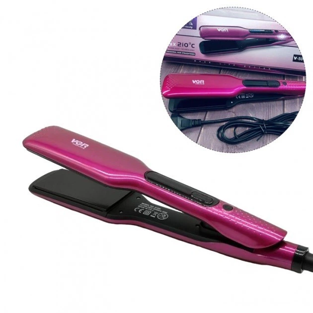 Утюжок выпрямитель для волос VGR V-506 Розовый - изображение 1