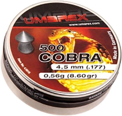 Свинцовые пули Umarex Cobra 0.56 г калибр 4.5 (.177) 500 шт (4.1916) - изображение 1