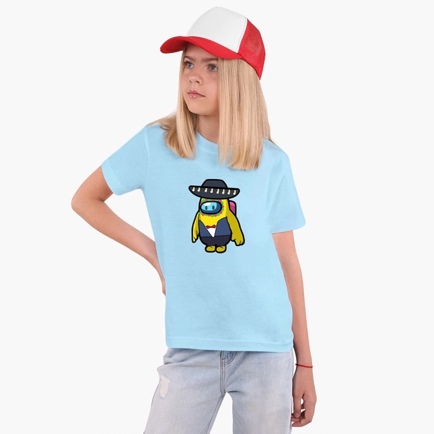 Дитяча футболка Амонг Ас Бравл Старс Поко (Among Us Brawl Stars Poco) (25186-2591) 122-128 см Бавовна Блакитний - Фото 3 Дитяча футболка Амонг Ас Бравл Старс Поко (Among Us Brawl Stars Poco) (25186-2591) 122-128 см Бавовна Блакитний - зображення 3