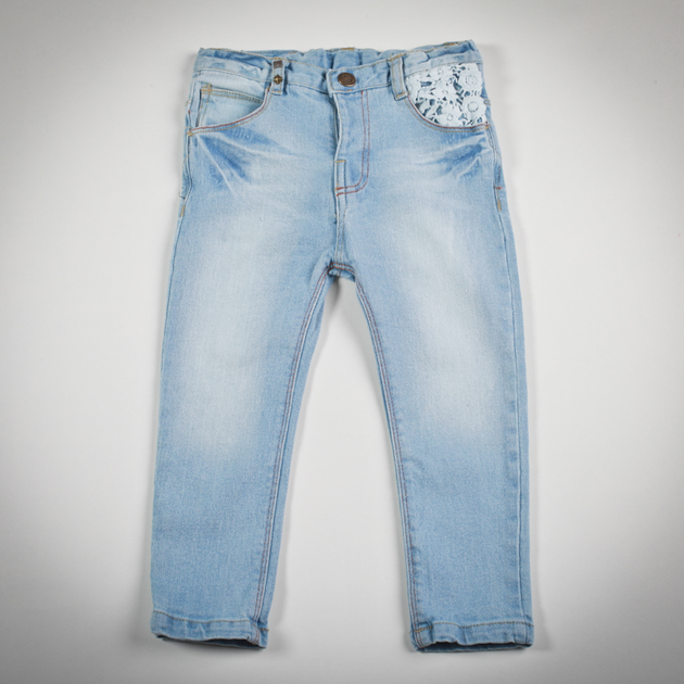 Джинсы с имитацией кружева 7 лет (122 см) Z 60071-jeans джинс цвет 