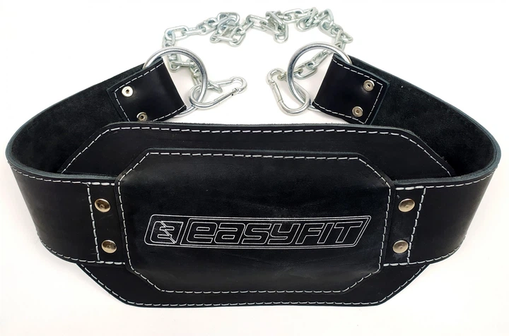 Пояс для обтяжень EasyFit шкіра чорний до 250 кг EF-DBC-250 - Фото 1 Пояс для обтяжень EasyFit шкіра чорний до 250 кг EF-DBC-250 - зображення 1