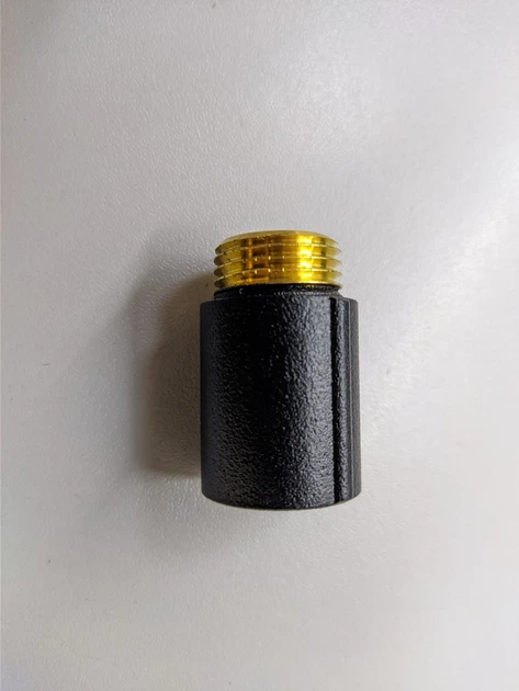 Підовжувач латунний, в\з, чорний 1\2''х1\2'', Invena, ZC-11-230B - зображення 2