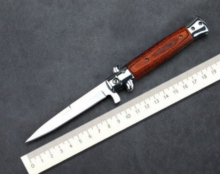 Выкидной нож стилет B-84 (складной) Коричневый - зображення 2