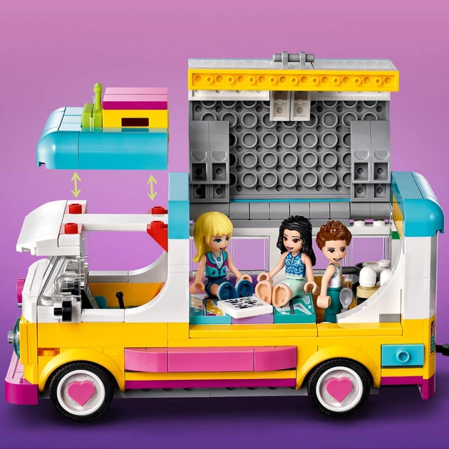 Zestaw klocków LEGO Friends Leśny mikrobus kempingowy i żaglówka 487 elementów (41681) - obraz 8
