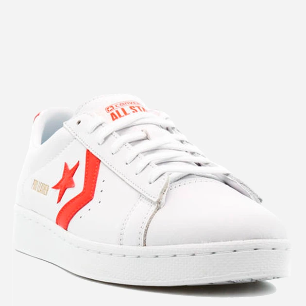 Sneakersy męskie skórzane do kostki Converse Pro Leather 170756C 42.5 Biały/Pomarańczowy (194432895164) - Zdjęcie 2 Sneakersy męskie skórzane do kostki Converse Pro Leather 170756C 42.5 Biały/Pomarańczowy (194432895164) - obraz 2