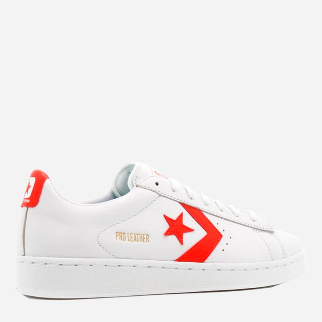 Sneakersy męskie skórzane do kostki Converse Pro Leather 170756C 42.5 Biały/Pomarańczowy (194432895164) - Zdjęcie 4 Sneakersy męskie skórzane do kostki Converse Pro Leather 170756C 42.5 Biały/Pomarańczowy (194432895164) - obraz 4